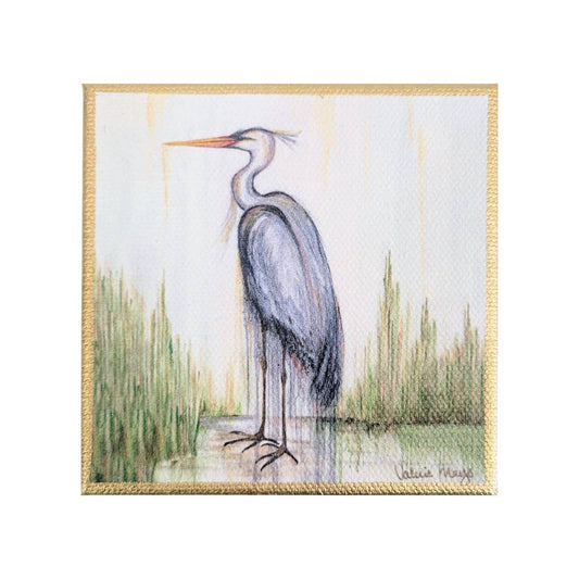 "Blue Heron II" Mini Canvas