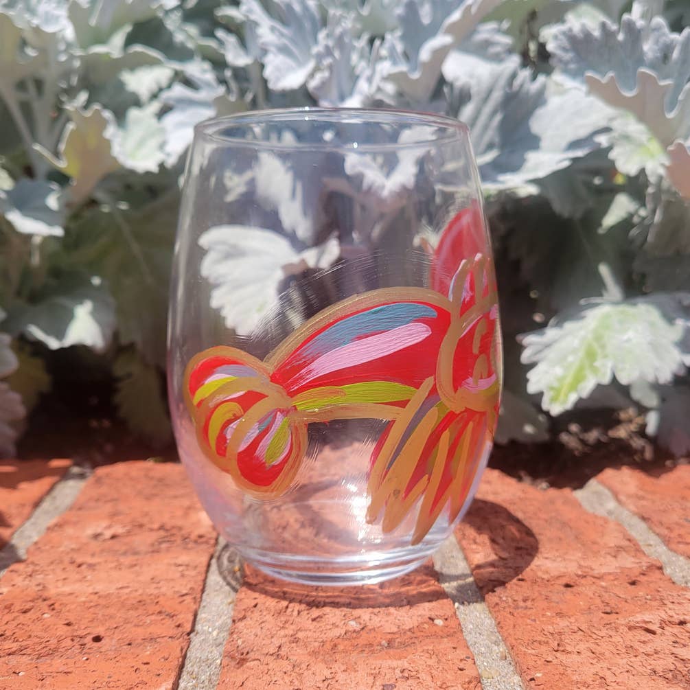Crawfish Hand-Painted Wine Glasses