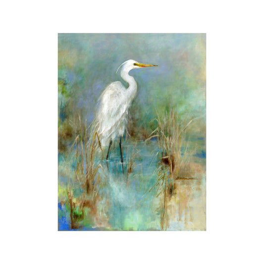 "Great White Egret" Matted Fine Art Reproduction