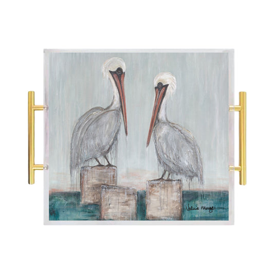 Feathered Friends Acrylic Serving Tray