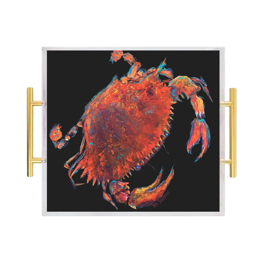 Spotlight Crab Acrylic Serving Tray