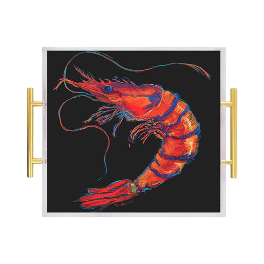 Spotlight Shrimp Acrylic Serving Tray