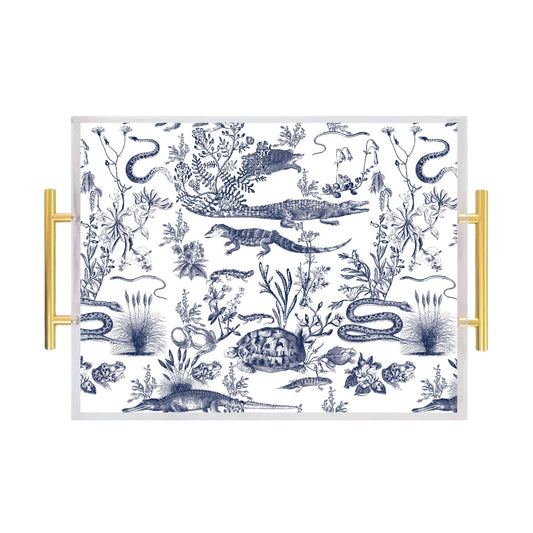 Swamp Toile Acrylic Serving Tray