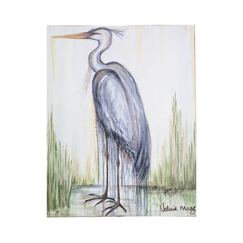 "Blue Heron II" Canvas Fine Art Reproduction