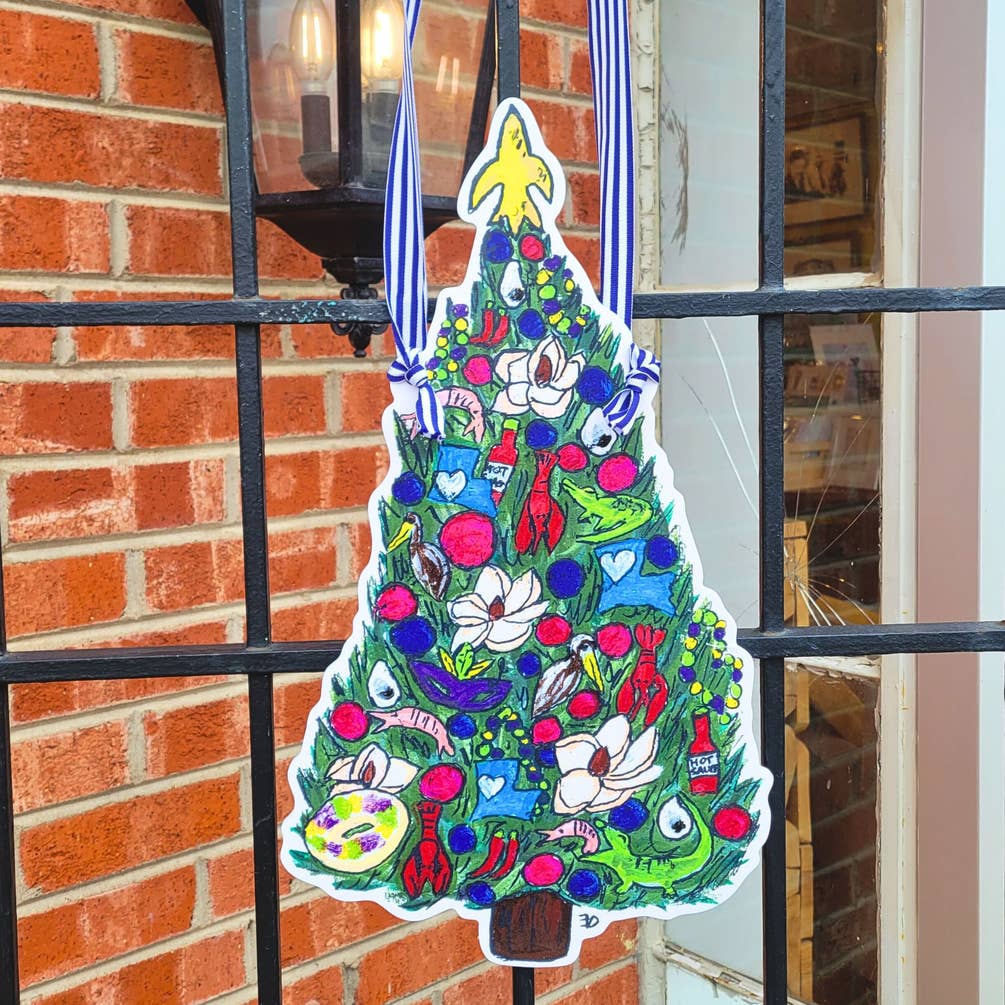Cajun Christmas Door Hanger